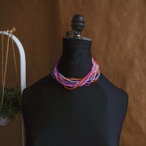 ✨ZARA Multicolor Beaded Statement Necklace